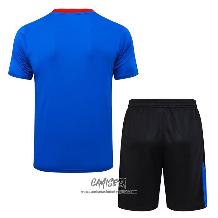 Chandal del Paris Saint-Germain 2025-2026 Manga Corta Azul Rojo - Pantalon Corto